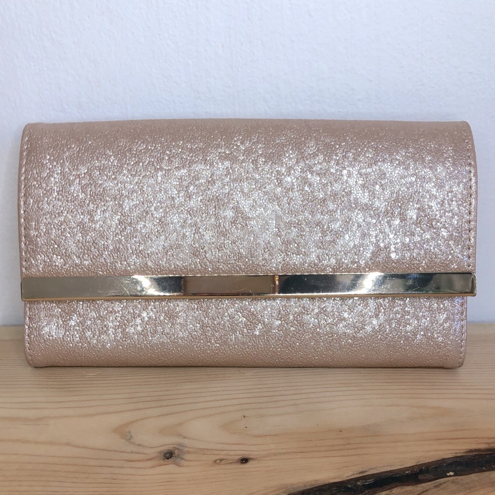 Target wallet gold glitter clutch